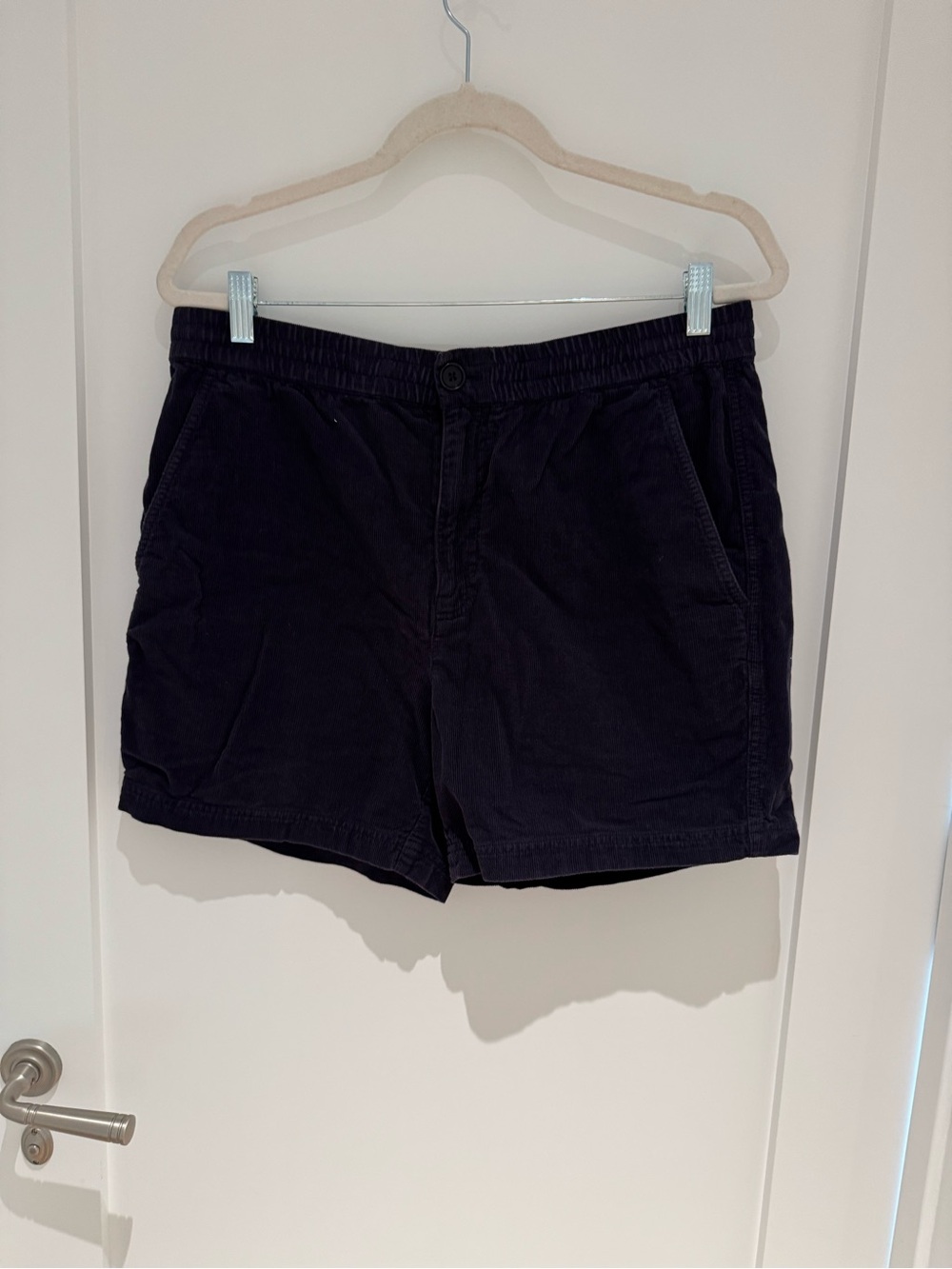 Alex Mill Navy Corduroy Shorts with Elastic Waist